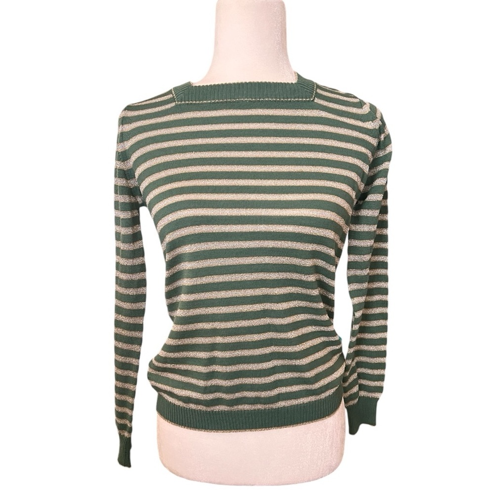 Rodier Paris Women's Long Sleeved Striped Sweater Small